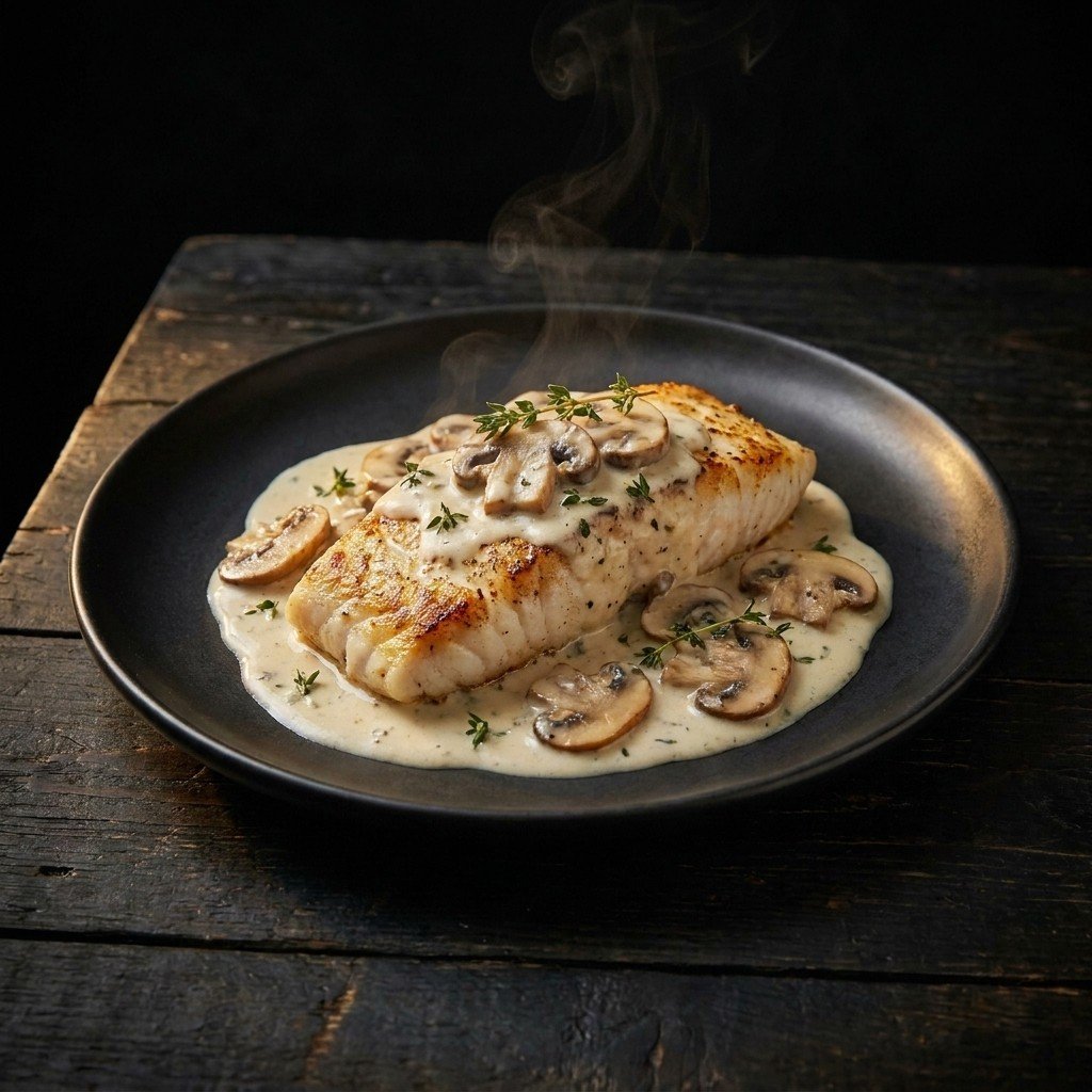 Fish in Mushroom Sauce